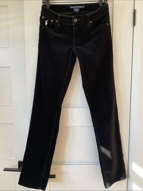 Women's Ralph Lauren Sport Classic 5 Pocket Corduroy Pant / Black / Size 4
